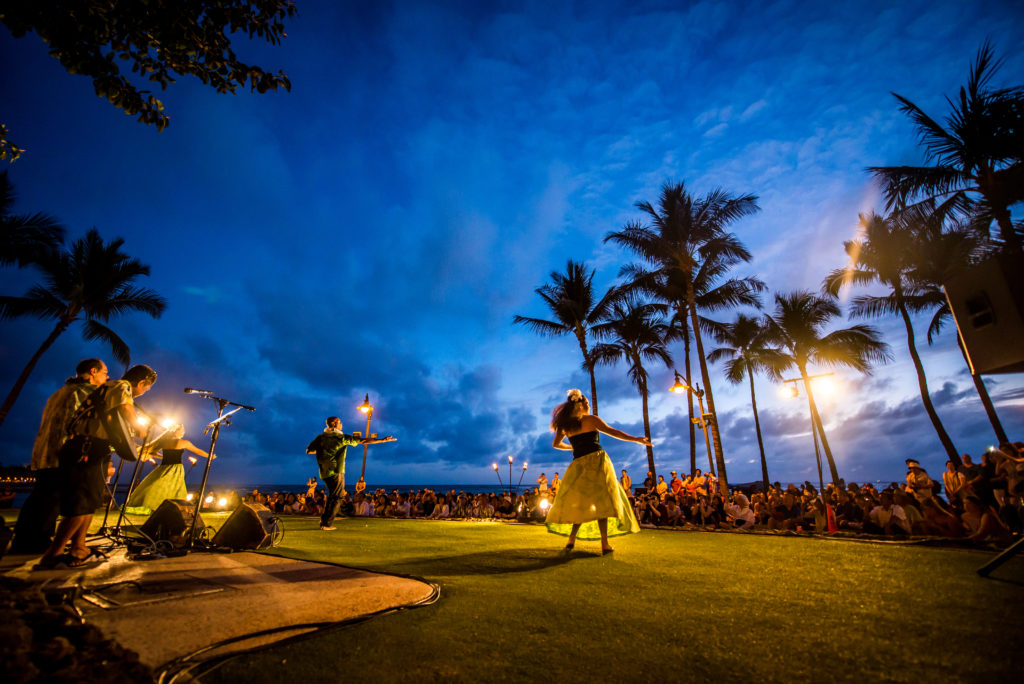 Kuhio Beach Hula Dancers Performing