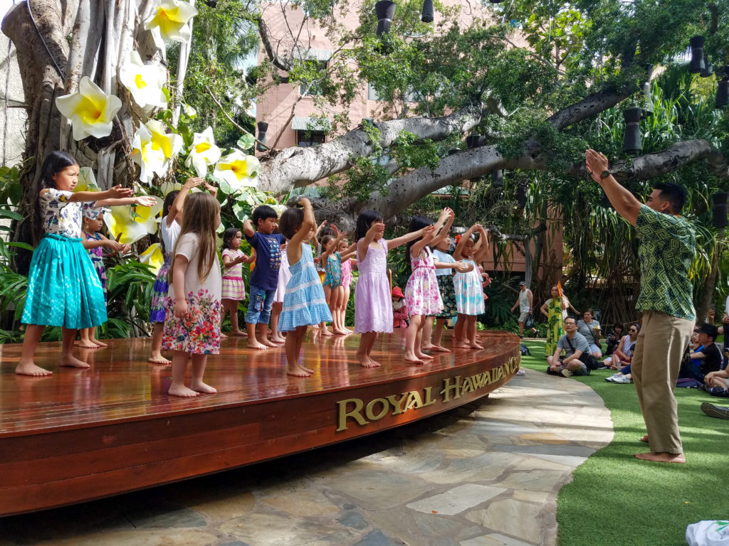 Classes being taught to children at Royal Hawaiian Center
