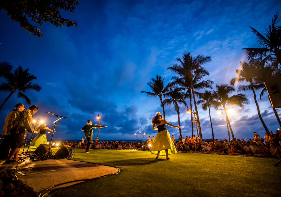 Kuhio Beach Hula Dancers Performing